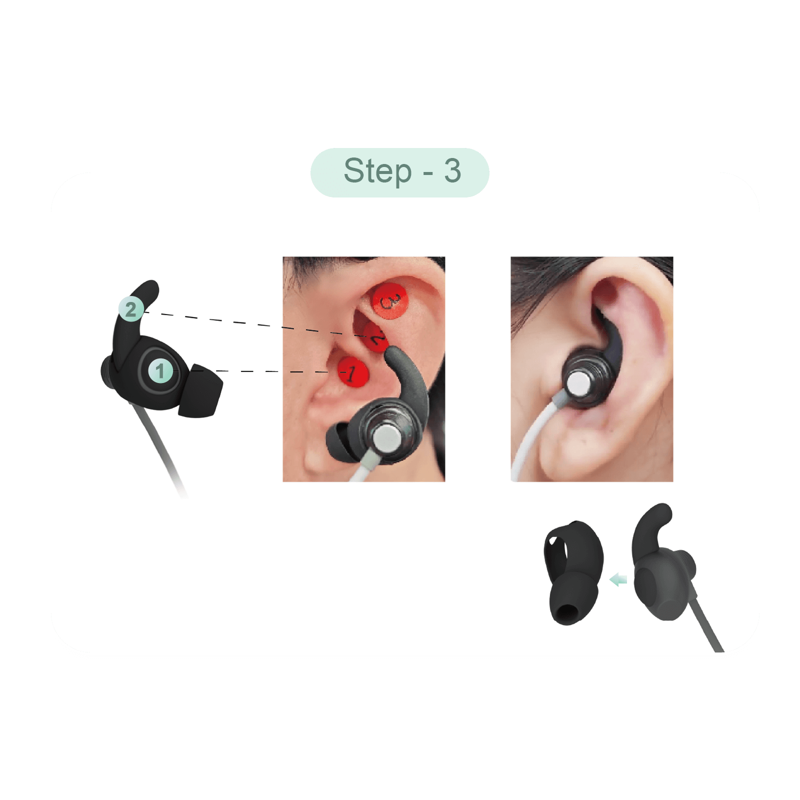 Ohrstück richtig anlegen