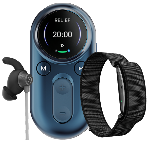 Blaues ZenoWell Luna Plus Set mit Zenoband Mobi